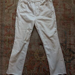 Good American White High-Rise Straight Jeans